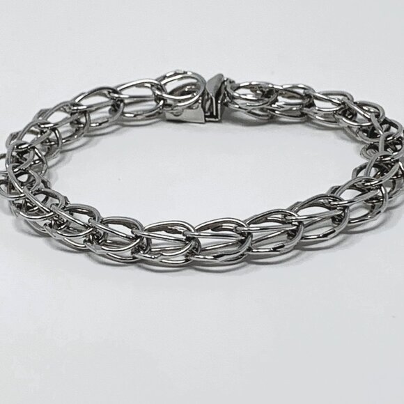 Sterling Silver Charm Bracelet Size 6 1/4 Inches - Picture 3 of 8